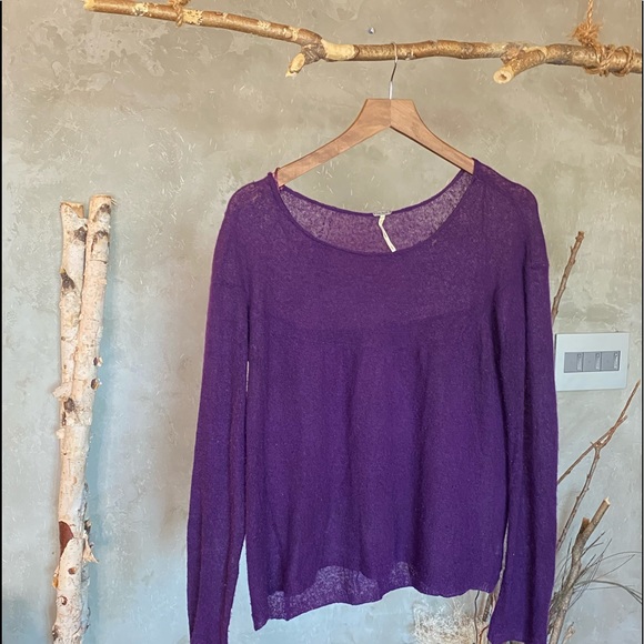 Free People Sweaters - Free People soft angora purple sweater
